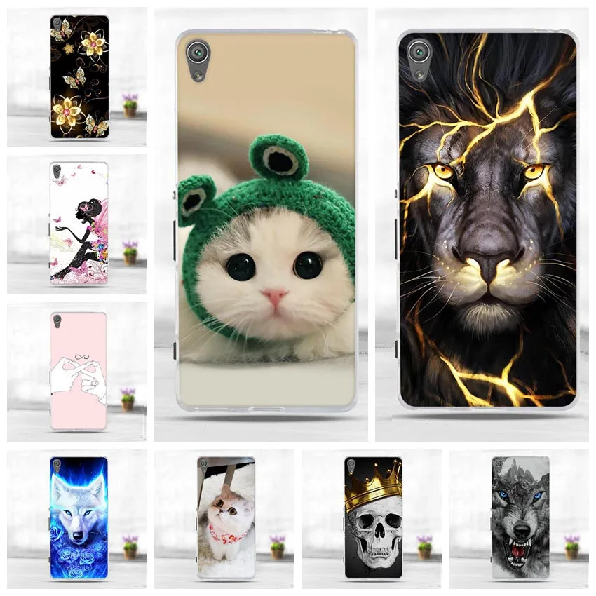 Phone Case For Sony Xperia XA F3111 F3112 Soft Silicone TPU Fashion Flower Painted Back Cover XA1 Plus |