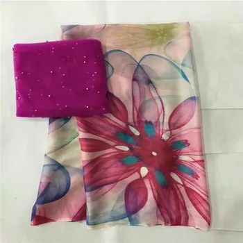 

5+2yards! most beautiful Silk lace Fabric Satin For Dress new arrival African silk fabric good quality LXE032836