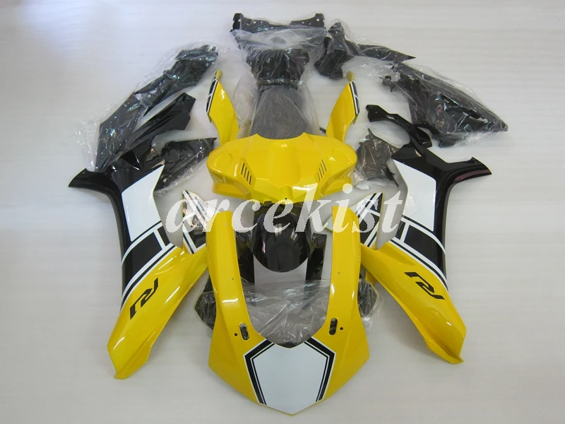 4 подарки(литьевая форма) ABS Полный обтекатели комплект подходит для YZF-R1 15 16 17 18 r1 желтый черный