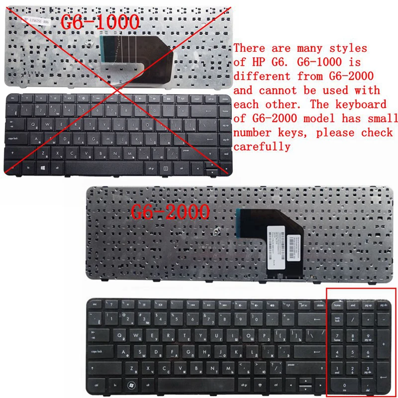 Teclado para Notebook hp Pavilion Eua ru sp jp g6 G62000 G6-2328tx G6-2301ax G6-2163sr G6z-2000 R36 700271031 97452-031 - Imagem 6