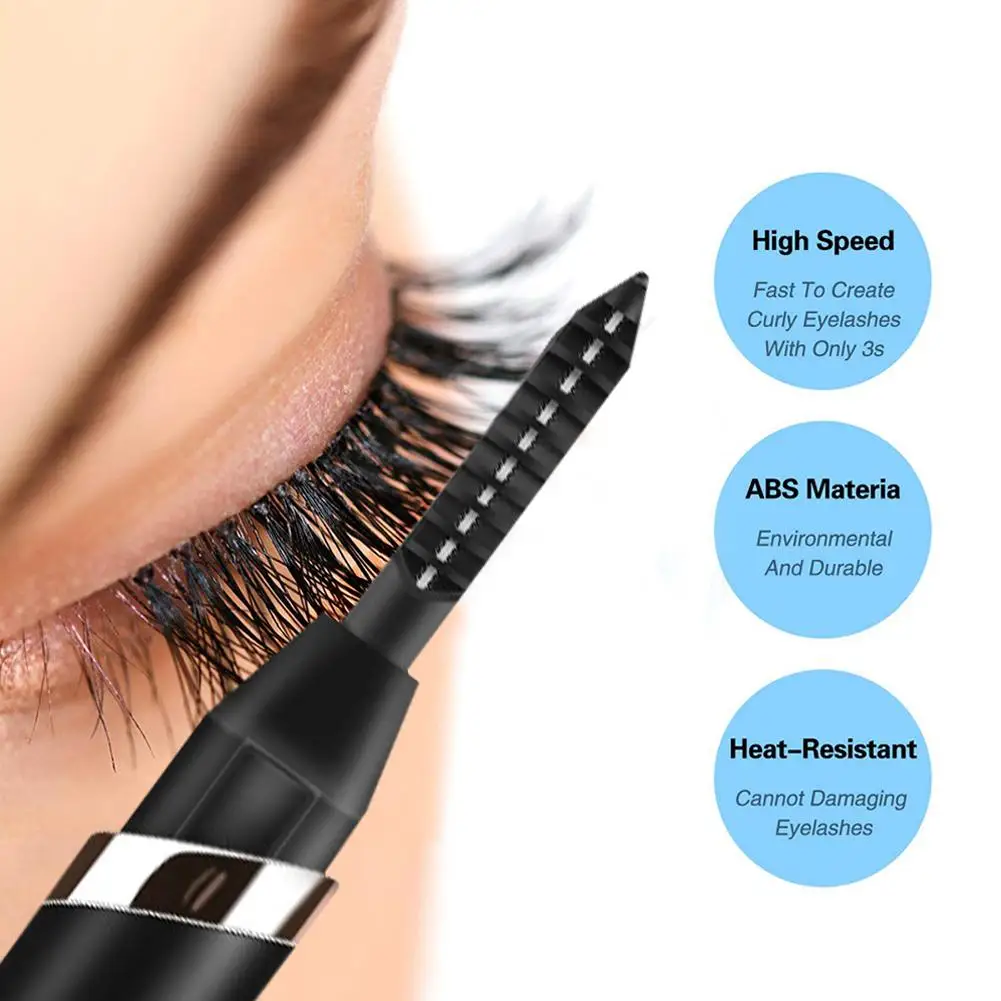 

USB Rechargeable Electric Heated Eyelash Curler Long-Lasting Electric Ironing Eyelash Curler Makeup Curling For Beauty Makeup