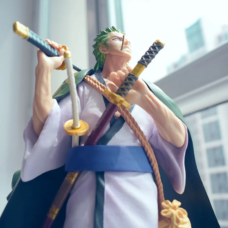 Аниме one piece Roronoa Зоро, Луффи ПВХ кимоно фигурка Коллекционная модель игрушки Подлинная ручная модель Кукла 26 см