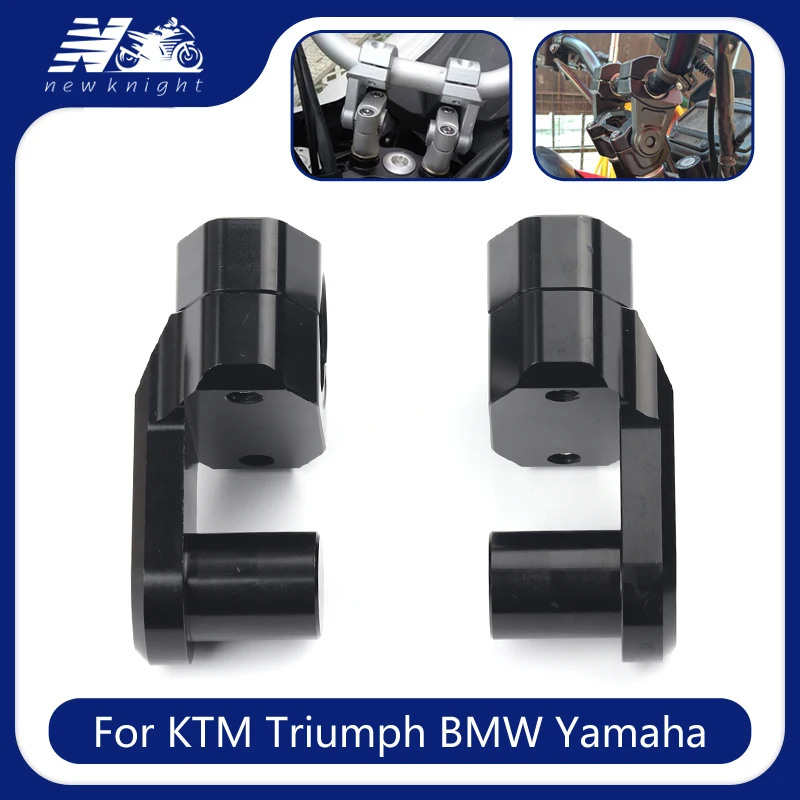 Motorcycle 28mm 11/8" Pivoting Cnc Aluminum Handlebar Riser Bar Clamps