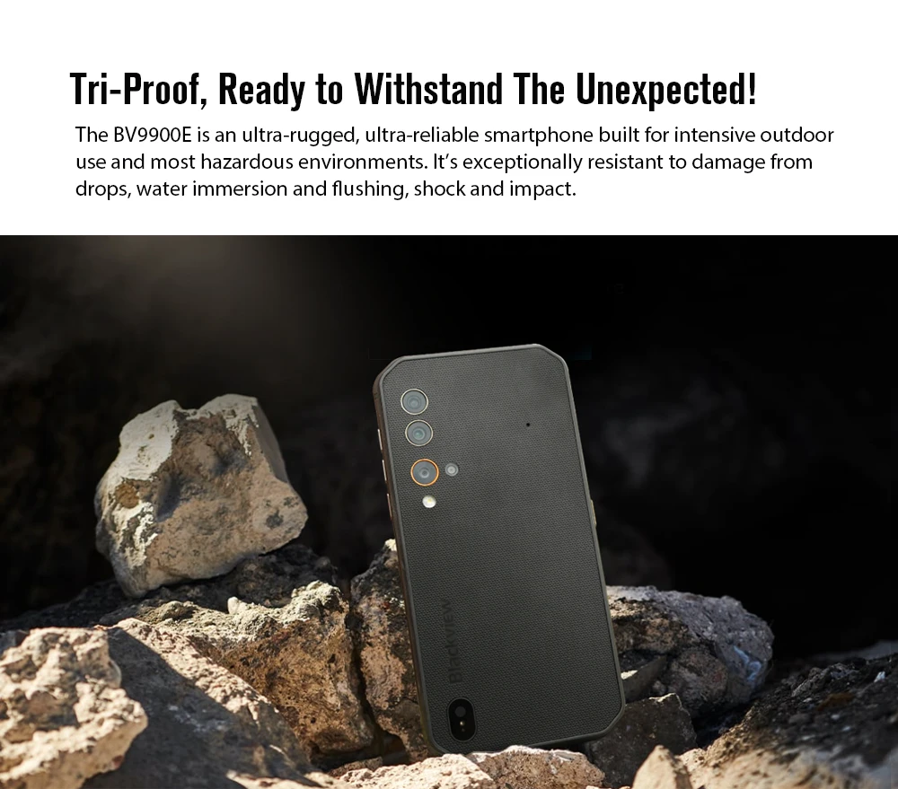 Blackview BV9900E Android 10 Rugged Mobile Phone Helio P90 6GB+128GB Cellphone 4380mAh 48MP Camera NFC Waterproof Smartphone best cell phone brand for gaming