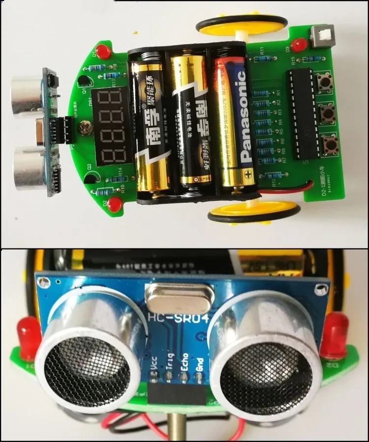 D2-4 Ranging Car Carts DIY Kit Ultrasonic Module Intelligent Ranging Car Kit for Arduino