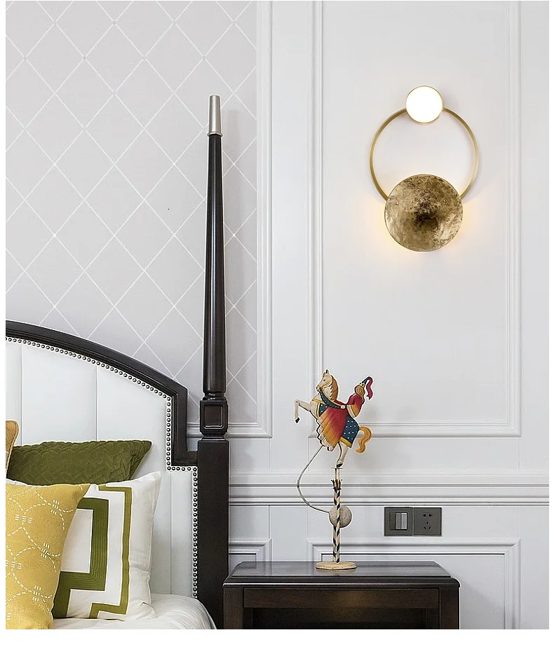Wall Lamp Post Modern Originality Villa A Living Room Background Wall Lamp Northern Europe Corridor Aisle Bedroom Bedside Lamp