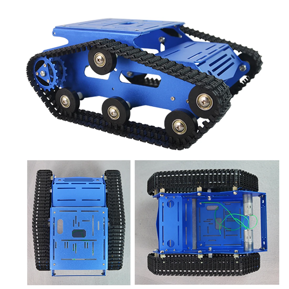 Surwish DIY Smart Robot Tank Crawler Chassis Car Frame Kit Programmable Toys For Kids Adults Christmas Gifts- Black Green