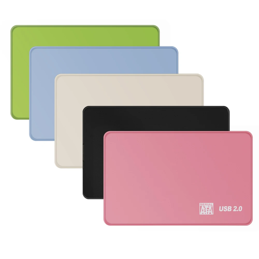 TISHRIC 2.5 inch HDD Case External Hard Drive Case Sata to USB2.0 Optibay Hard Drive Enclosure 2.5 Caddy Disk SSD Box