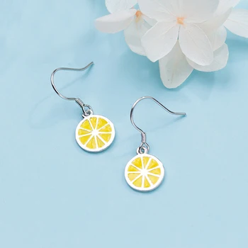 

MloveAcc 100% 925 Solid Real Sterling Silver Lemon Drop Earring for Women Girls Lady Gift Fashion Jewelry