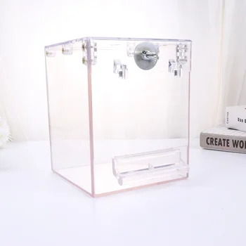 

1pc Bird Parrot Birdcage Hanging Transparent Bird Cage Shower Box Bathing Box Bathing Tub for Pets Parrots Birds