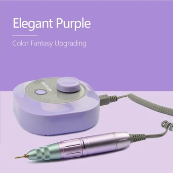 

35000RPM Purple Electric Nail Drill Machine Model Handpiece Manicure Pedicure Nail File Bit Nail Art Equipment