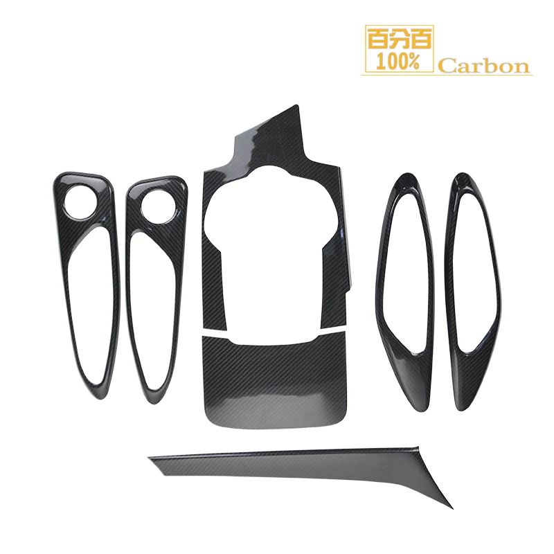 7 Pz/Set Milan Edizione A Secco In Fibra Di Carbonio Interni Kit Trim Copertura Per Alfa Romeo Giulia 2017 Decorazione Trim Car Styling