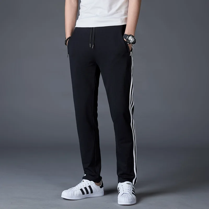 em147 black with whi Мужские супер Зимние теплые брюки-карго, утолщенные спортивные штаны из флиса для улицы, брюки на молнии, ветровка, мужские свободные штаны - Цвет: em147 black with whi