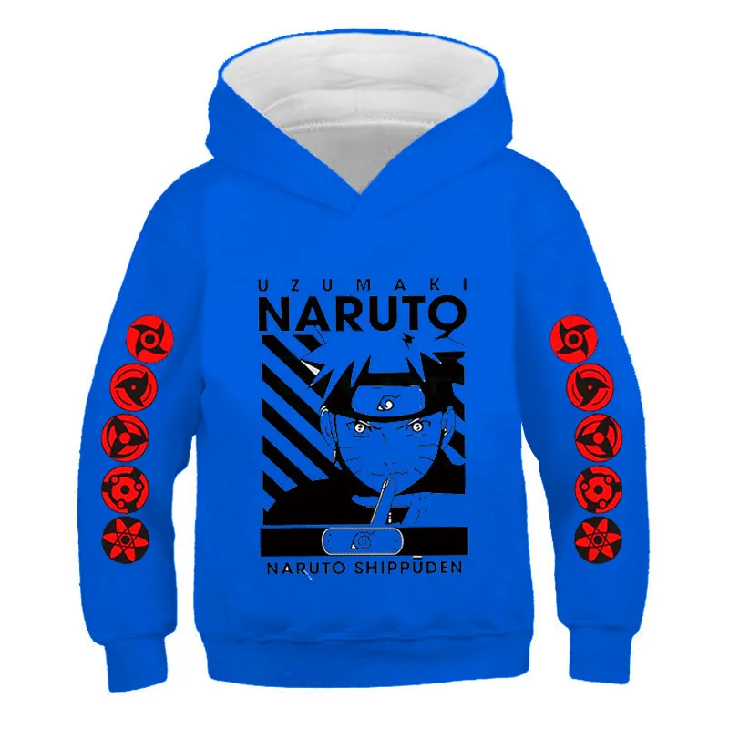 Bargburm Childrens Uzumaki Naruto Shippuden Kakashi Pullover Hoodie Pocket Sweatshirt for Boys/Girls/Teen/Kids Gifts 