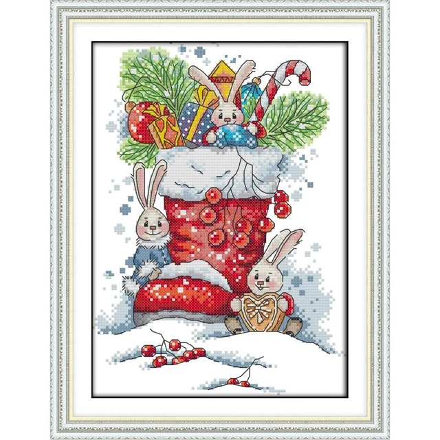 Christmas Counted Cross Stitch Patterns  Counted Christmas Cross Stitch  Kits - Cross-stitch - Aliexpress