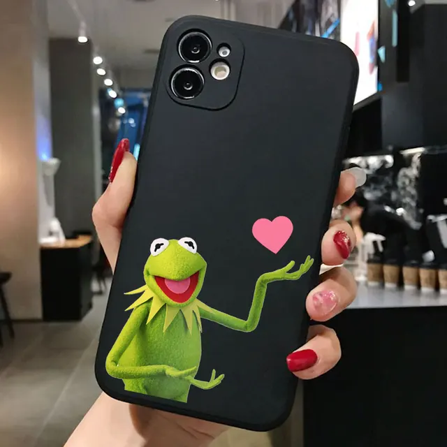 Funny Cute pet kermit The Frog Memes Phone Case For iPhone 13 pro 12 Pro 11 pro Max 6 6S 8 7 Plus X XR XS MAX TPU Silicone Cover TPU A1750