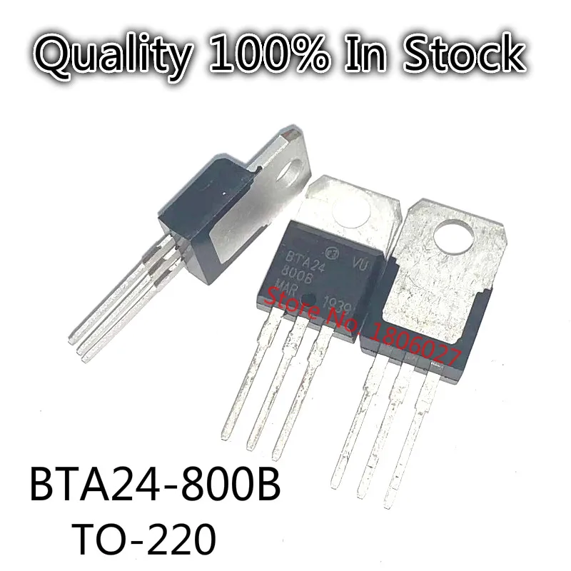 10PCS/LOT BTA24 800B TO 220 BTA24 800 TO220 BTA24 24 800B 24A 800V New ...