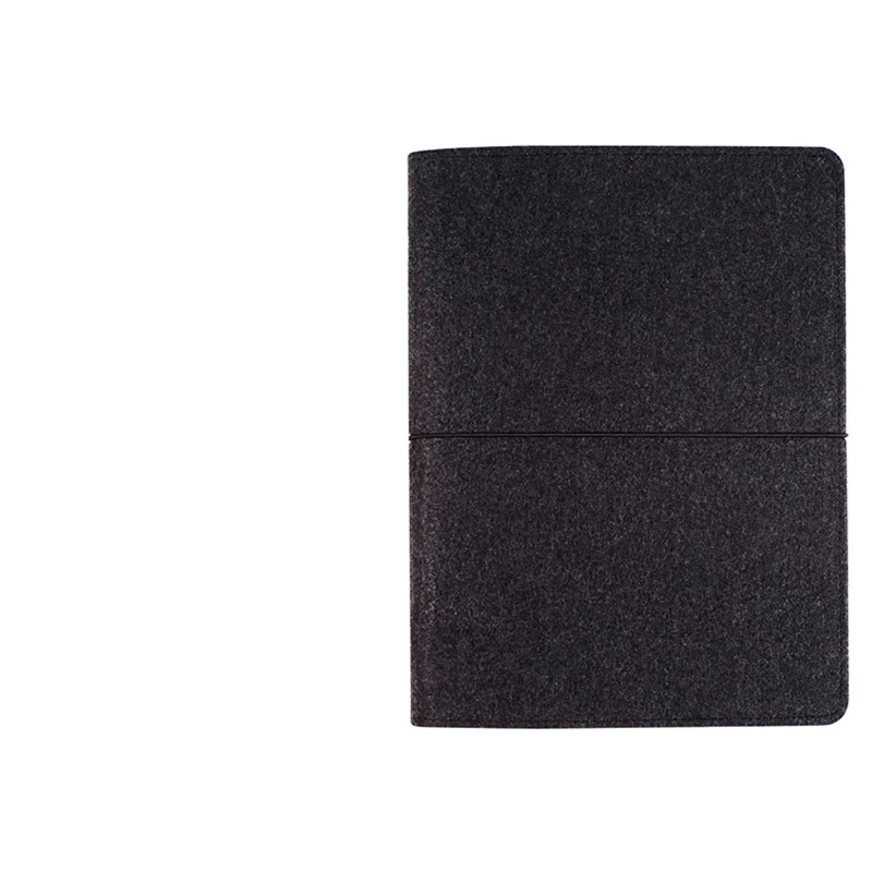 Фетровая Обложка для ноутбука офисная тетрадь B5 большой блокнот планировщик ежедневных заметок многоразовые блокноты бизнес Канцтовары на заказ - Цвет: Bandage Black