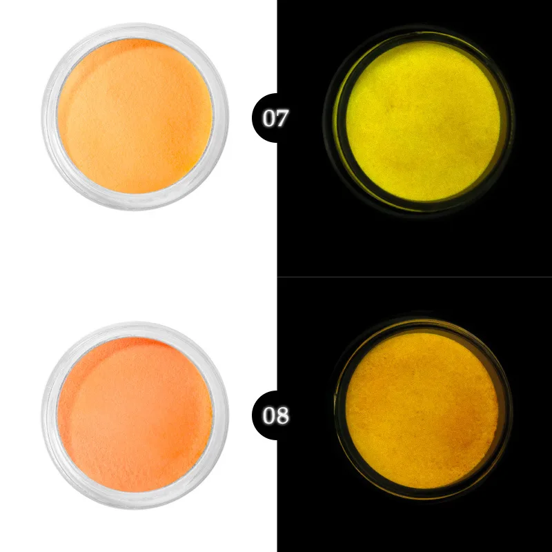 12 шт./кор. флюоресцентным порошком DIY яркий Нейл-арт светится в темноте кварцевого песка на ногтях, Светящийся лак для ногтей, на Рождество, с блестками