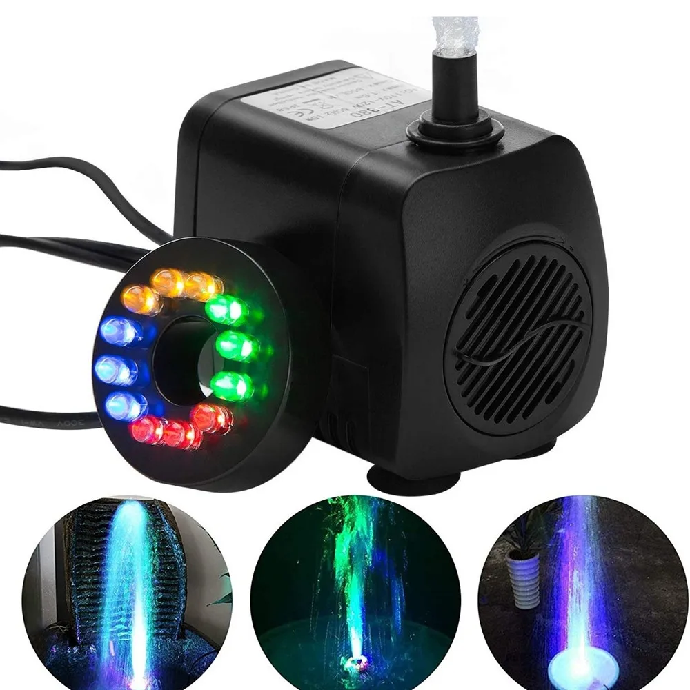 Водяной кислородный насос 12 цветов водонепроницаемый светодиодный светильник