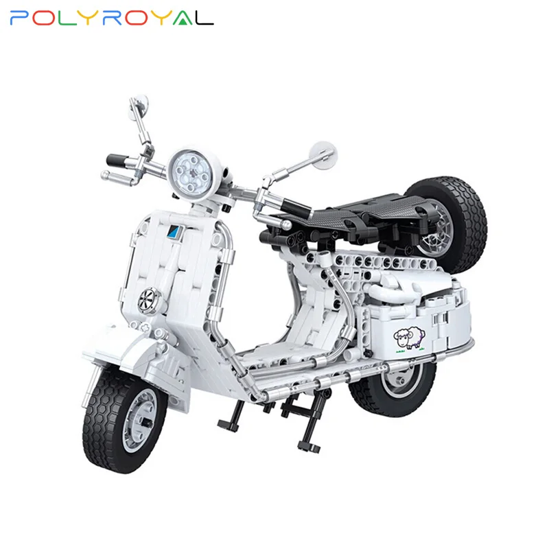 

Polyroyal Building Blocks technic Scooter motorcycle 550 PCS Model DIY Bricks kid toys Christmas birthday gifts 7067