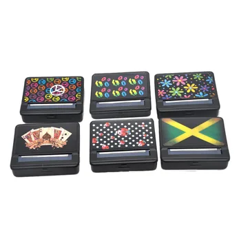 

HORNET Metal Black Rolling Machine Case For 70MM Paper Cigarette Roller Portable Sticker Storage Case Cigarette Maker