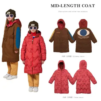 

20AW autumn and winter ins children's clothing for boys and girls, small and medium-sized children's quilted hooded double-sided