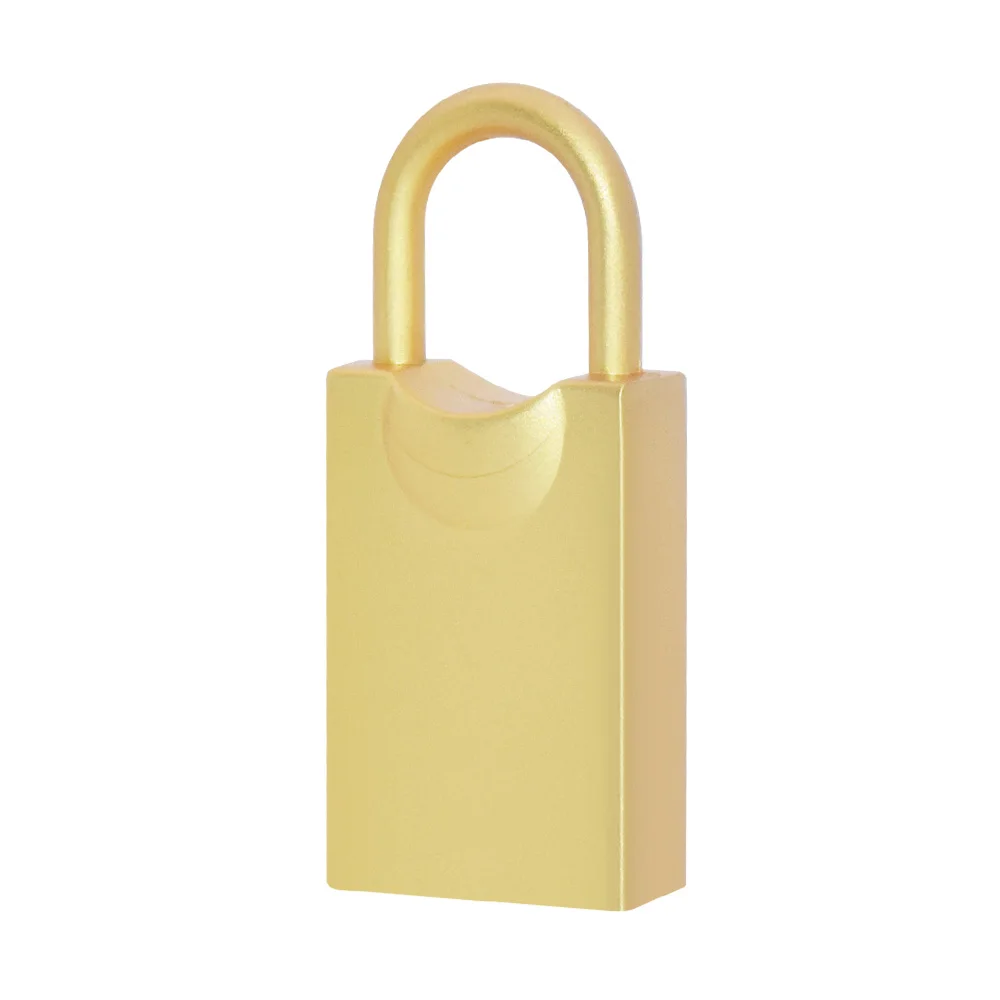 Gold USB 2.0 Флеш-накопитель USB в форме замка 2,0, металлическая мини-флешка на 16 ГБ, 32 ГБ, флеш-накопитель на 8 ГБ, 4 Гб, карта памяти, индивидуальный логотип, u-диск, бизнес-подарки - Цвет: Gold USB 2.0