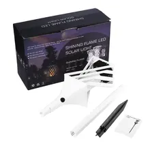 96 Светодиодный светильник SMD3528 на солнечных батареях, светильник с пламенем, Мерцающая лампа, Реалистичная наружная лужайка для садового декора