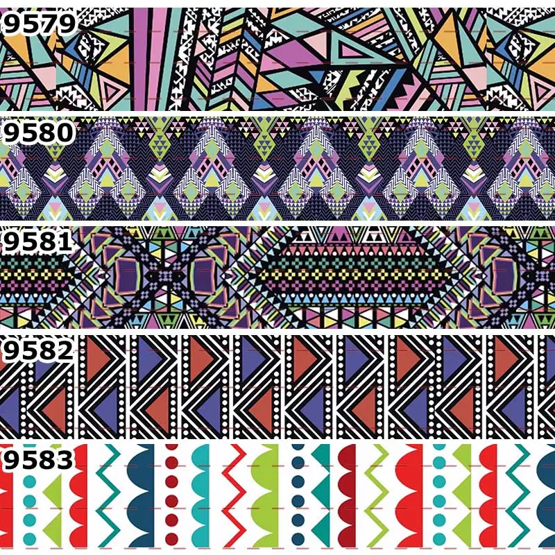 10 ярдов-разные размеры-лента Grosgrain-принт с геометрическим узором/19079574-9588