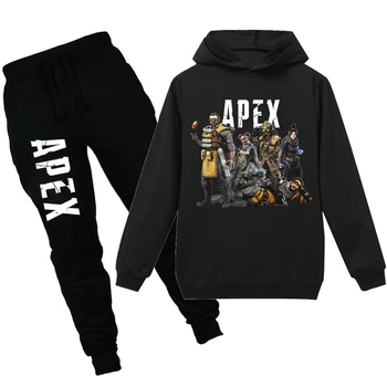 

Summer children cartoon apex legends game cotton t-shirt boys and girls long-sleeved sweater + trouser suit christmas outfit