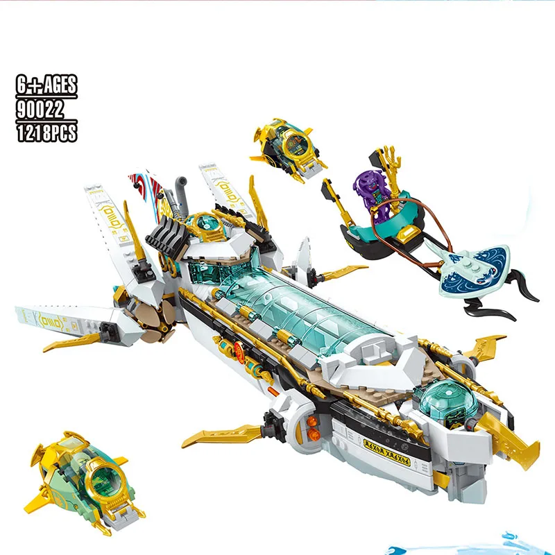 1218 шт. новинка 2021 подводная лодка Hydro Bounty Mech Sub Speeder 71756 набор строительных блоков