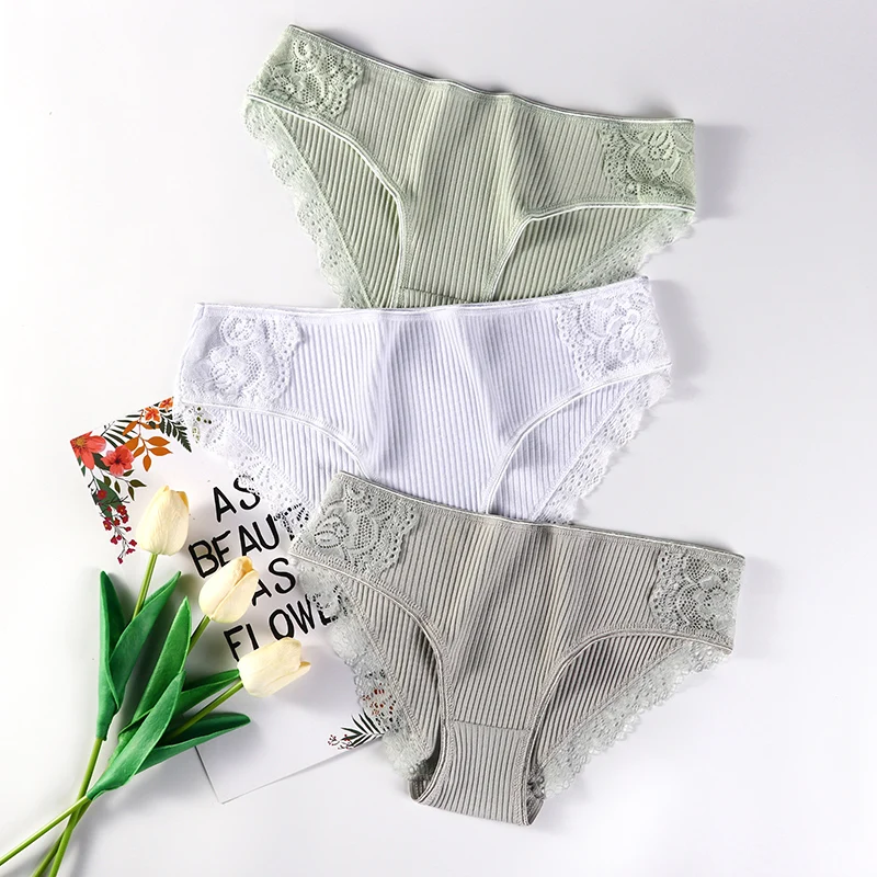 Cotton Panties Women Comfortable Underwears Sexy Low-Rise Floral Underpants Female Lingerie Girls Pantys Briefs