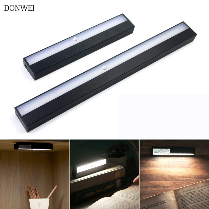 Long Strip Motion Sensor Night light Recharge Dimmable Touch Switch Wall lamp For Bedroom Hallway C - 4000172960286