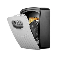 

4 Digit Combination Re-Settable Lock Box Extra Large Key Storage Security Lock Sturdy Wall Mounted Outdoor for Home Office Garag