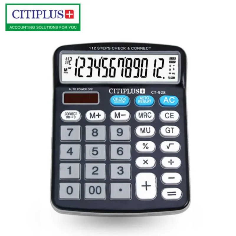 CT-928 112 шаг обзор калькулятор CITIPLUS Прямая поставка от производителя калькулятор для офиса дома и школы работы
