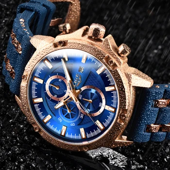 

LIGE Silicone Sport Men Watches Fashion Luxury Watch Business Dress Quartz Watch Man Waterproof Luminous Clock Relogio Masculino