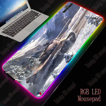 

XGZ World of Tanks Large USB Wired RGB Dimmable LED Lighting Gaming Gamer Mousepad Desktop Keyboard Mice Mat for Computer Laptop