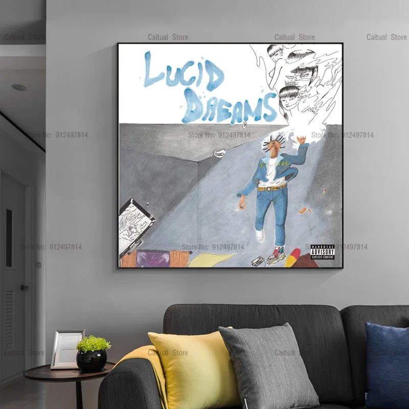 New Juice WRLD Fighting Demons Music Star Album Cover Song Canvas Painting Poster Prints Wall Picture Art Living Home Room Decor 