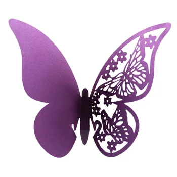 

100pcs Butterfly Name Place Card for Wedding Champagne Wine Glass Party Table Number DTT88