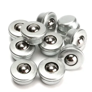 

10Pcs 8mm Metal Conveyor Ball CY-8H Sliver Transfer Bearing Unit Roller Wheels Small Flat Round Eye Conveying Ball