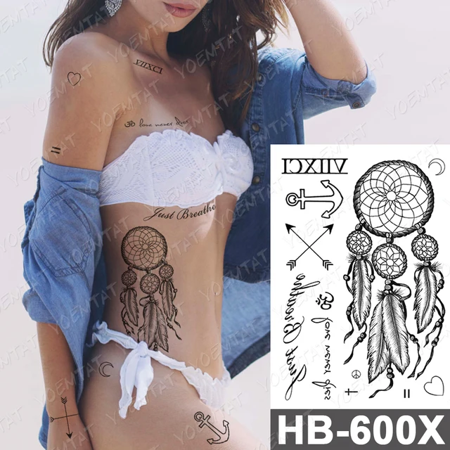 Waterproof Temporary Tattoo Sticker Dark Old School Moth Butterfly Flash Tattoos Snake Rose Body Art Arm Fake Tatoo Women Men 11-HB600X