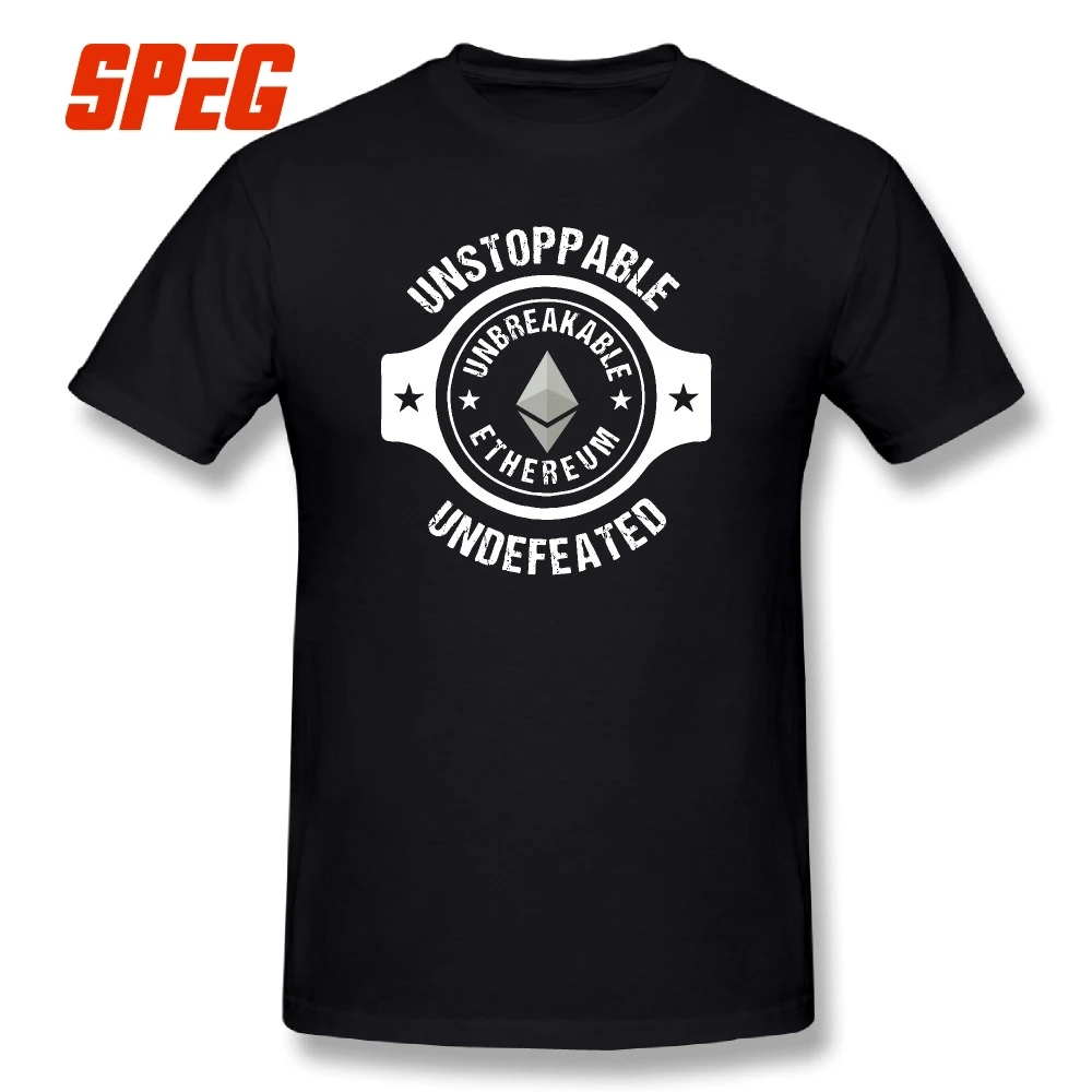 

Ethereum Blockchain Crypto Currency O-Neck Tops T-Shirt Men'S 100% Cotton Printing Short Sleeves T Shirts Funny Tees