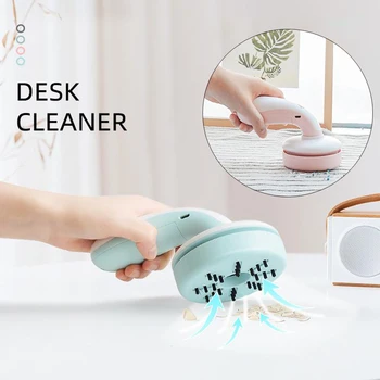 

Mini Vacuum Cleaner Dust Cleaner Household Desktop Dual Use Handheld Cordless Vacuum Cleaner Cleaning Machine with USB Charging