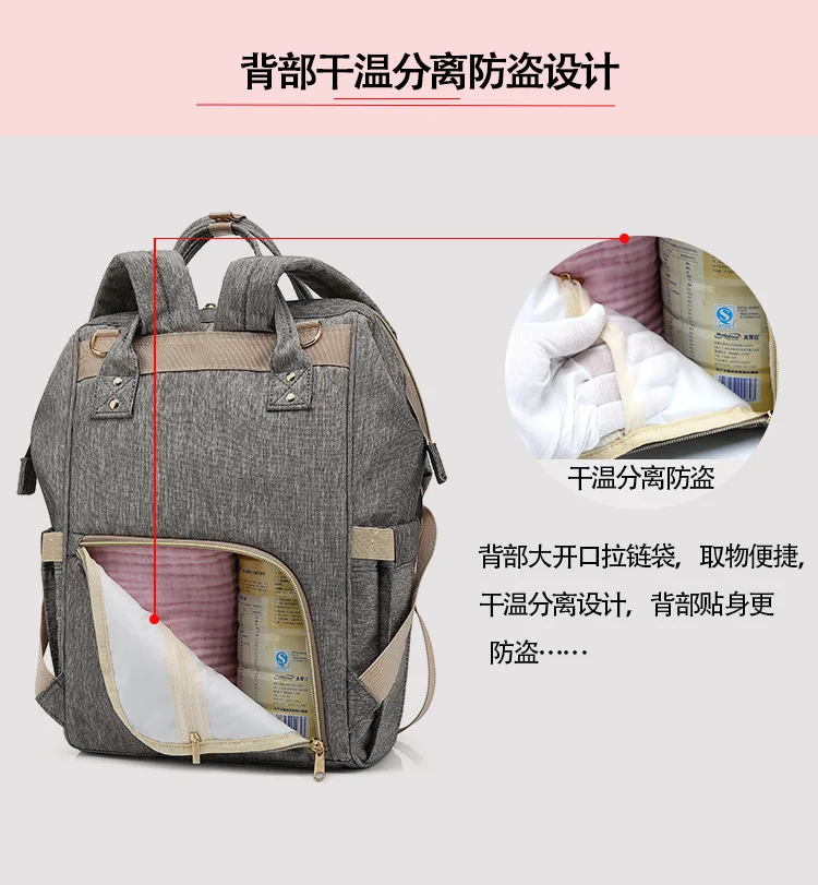 Модная сумка для подгузников в Корейском стиле; сумка для мамы; многофункциональная водонепроницаемая сумка для мамы большой емкости