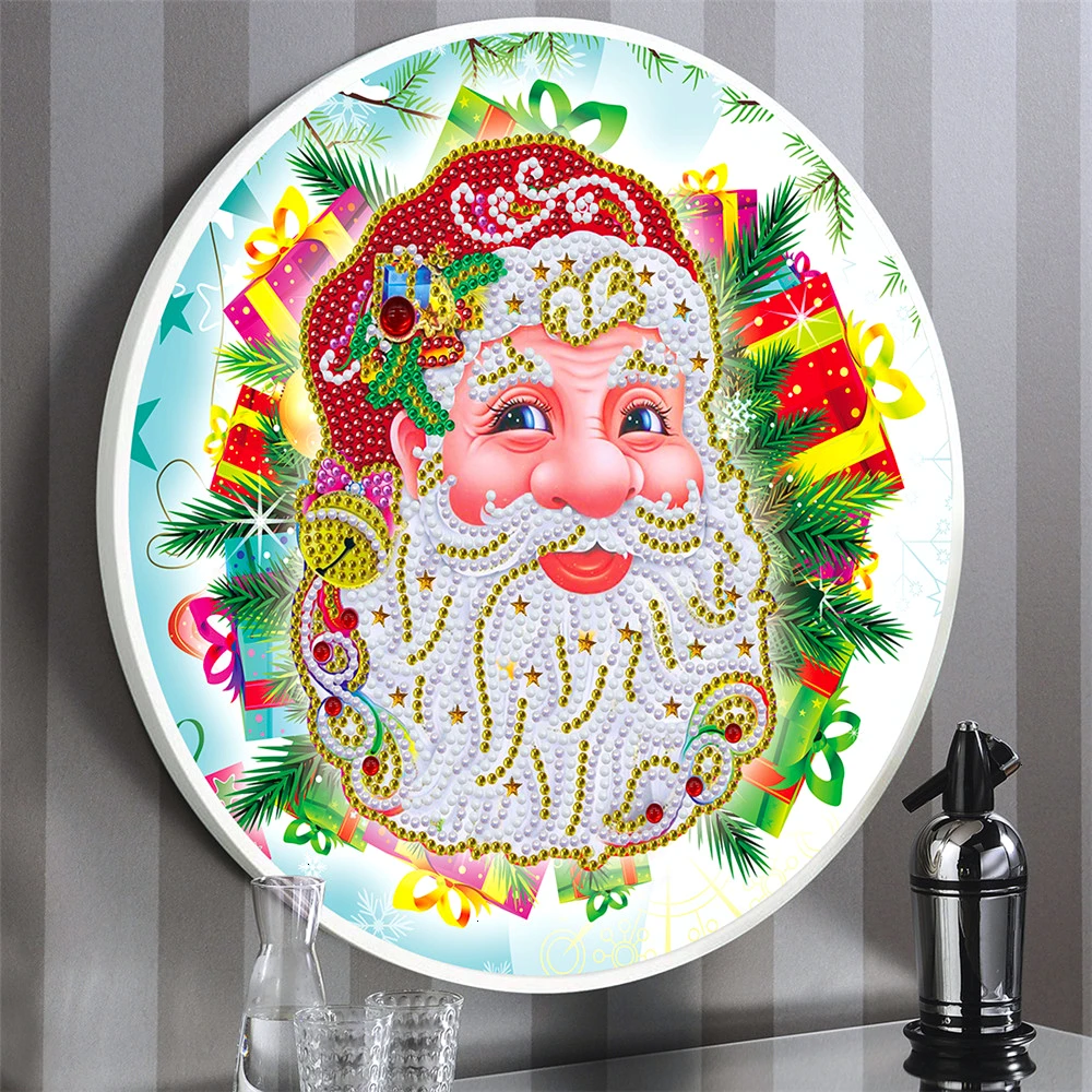 Koop Huacan 5D Diamant Schilderij Kerst Speciale Vormige Diamant Borduurwerk Kerstman Met Frame Decoraties Thuis Nieuwjaar Gift
