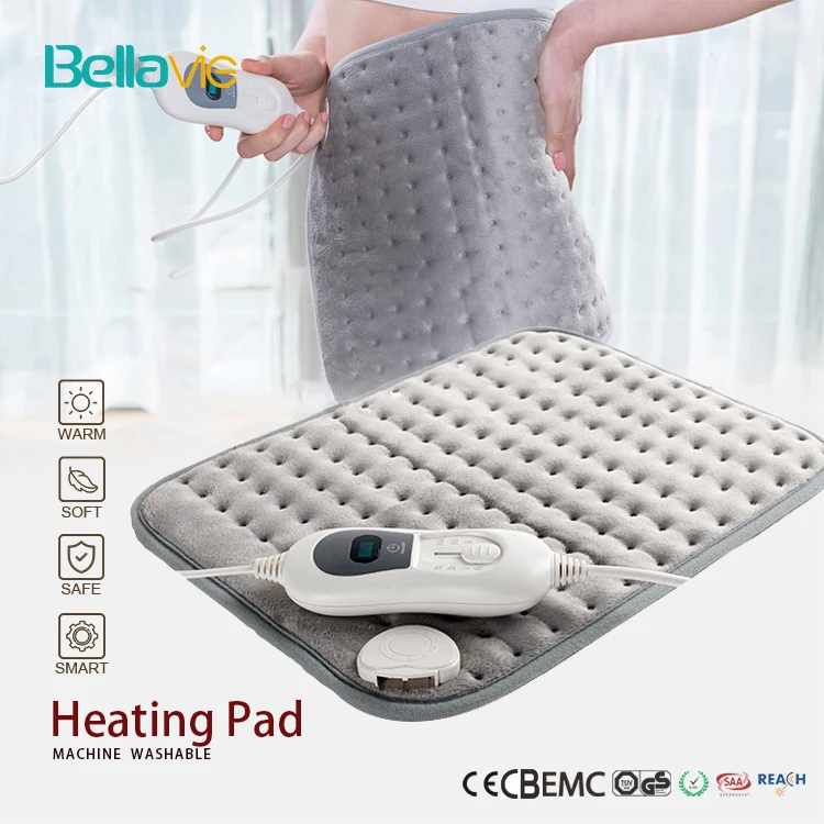  220-240V 100W 40*30cm Microplush Electric Heating Pad for Abdomen Waist Back Pain Relief Winter War