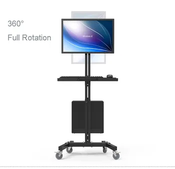 

Moving Sit-Stand Desk Workstation TV Mount PS Stand Medical Equipment Trolley Computer Host Keyboard Holder Bracket W833