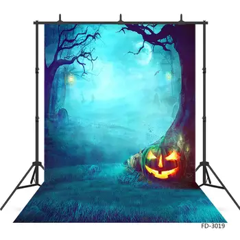 

Halloween Pumpkin Withered Tree Moonlight Photography Backdrop Vinyl Background for Children Baby Shower Photoshoot Photo Studio