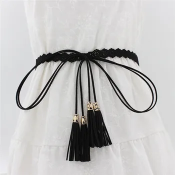 

New Ladies Belts Fashion National Style Hollow Tassel Tie Strap Waist Chain Women's Waistband Dress Accessories